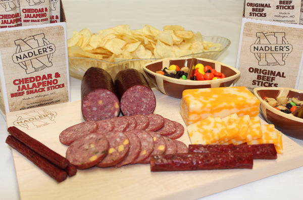 A Bit of Everything (Summer Sausage, Beef Sticks, and Cheese Box) -  Nadler's Meats