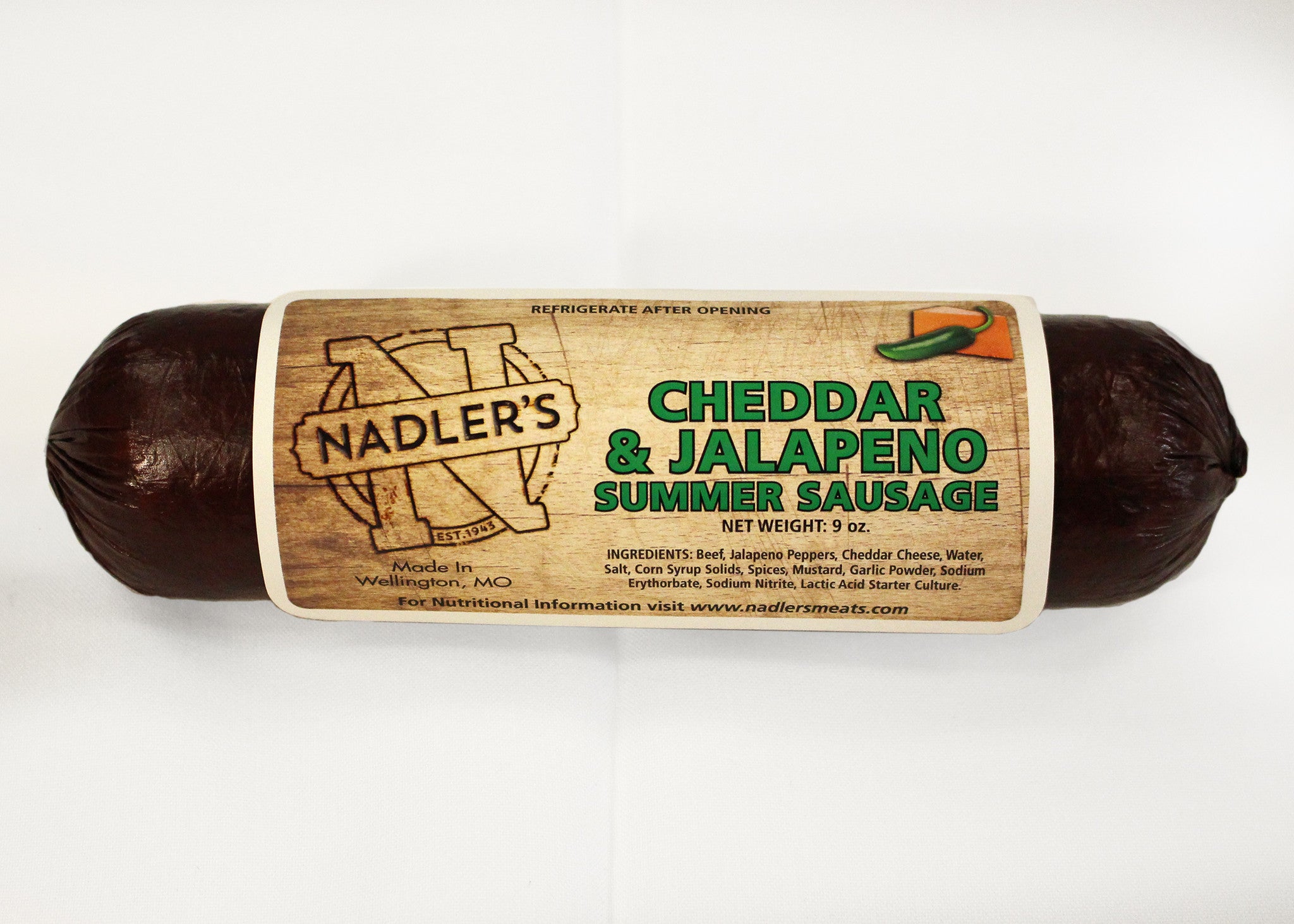 Jalapeno & Cheddar Cheese Landjager Beef Stick